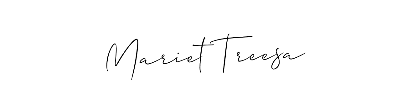 Once you've used our free online signature maker to create your best signature Allison_Script style, it's time to enjoy all of the benefits that Mariet Treesa name signing documents. Mariet Treesa signature style 2 images and pictures png