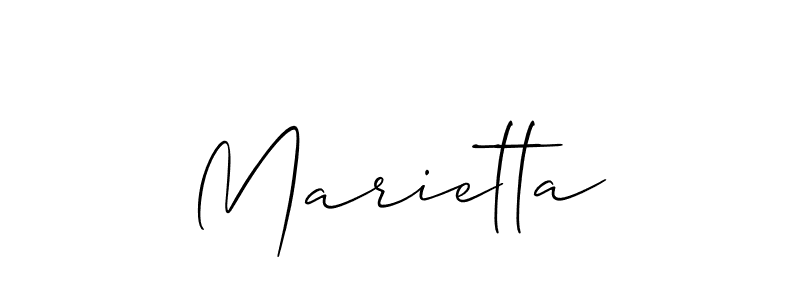 Also we have Marietta name is the best signature style. Create professional handwritten signature collection using Allison_Script autograph style. Marietta signature style 2 images and pictures png