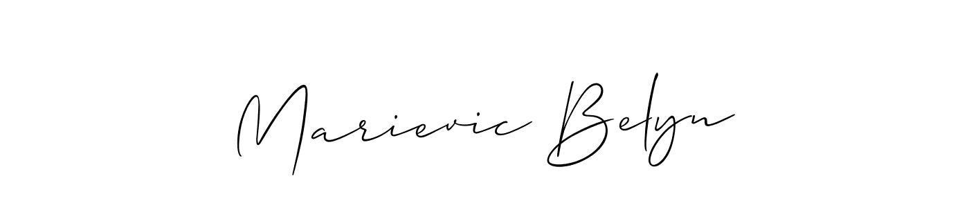 Create a beautiful signature design for name Marievic Belyn. With this signature (Allison_Script) fonts, you can make a handwritten signature for free. Marievic Belyn signature style 2 images and pictures png