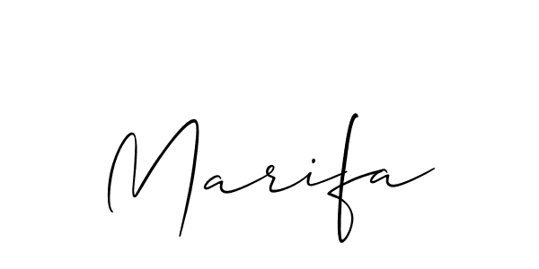 Similarly Allison_Script is the best handwritten signature design. Signature creator online .You can use it as an online autograph creator for name Marifa. Marifa signature style 2 images and pictures png