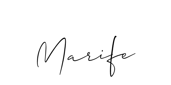 Also we have Marife name is the best signature style. Create professional handwritten signature collection using Allison_Script autograph style. Marife signature style 2 images and pictures png