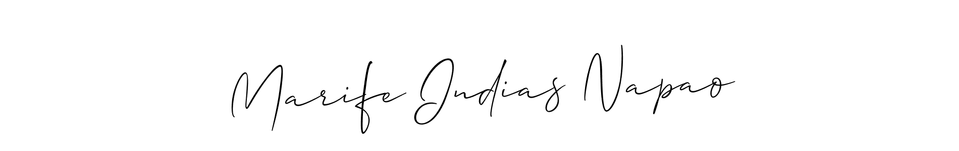 How to Draw Marife Indias Napao signature style? Allison_Script is a latest design signature styles for name Marife Indias Napao. Marife Indias Napao signature style 2 images and pictures png