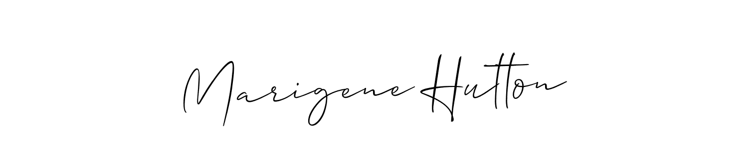 How to make Marigene Hutton signature? Allison_Script is a professional autograph style. Create handwritten signature for Marigene Hutton name. Marigene Hutton signature style 2 images and pictures png
