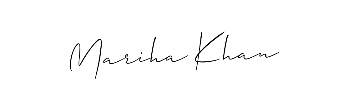 Mariha Khan stylish signature style. Best Handwritten Sign (Allison_Script) for my name. Handwritten Signature Collection Ideas for my name Mariha Khan. Mariha Khan signature style 2 images and pictures png