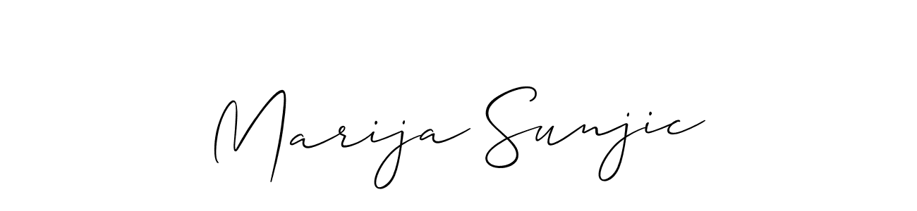 Marija Sunjic stylish signature style. Best Handwritten Sign (Allison_Script) for my name. Handwritten Signature Collection Ideas for my name Marija Sunjic. Marija Sunjic signature style 2 images and pictures png