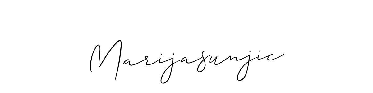 Similarly Allison_Script is the best handwritten signature design. Signature creator online .You can use it as an online autograph creator for name Marijasunjic. Marijasunjic signature style 2 images and pictures png