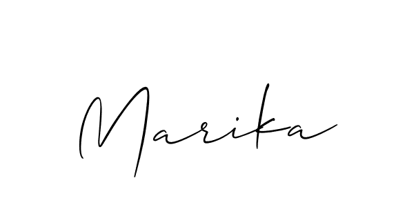 You should practise on your own different ways (Allison_Script) to write your name (Marika) in signature. don't let someone else do it for you. Marika signature style 2 images and pictures png