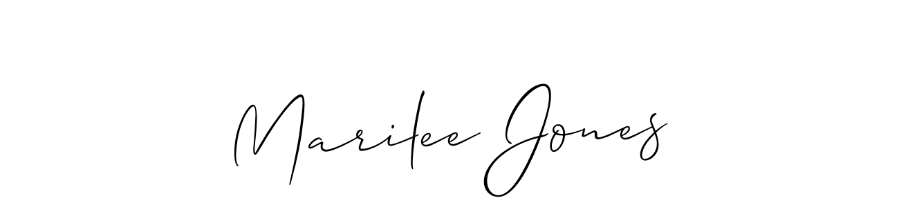 Make a beautiful signature design for name Marilee Jones. With this signature (Allison_Script) style, you can create a handwritten signature for free. Marilee Jones signature style 2 images and pictures png