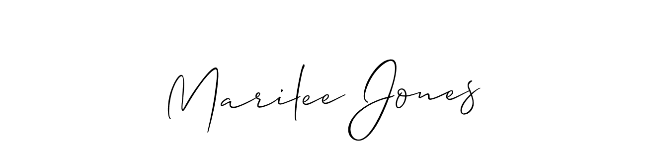 Make a beautiful signature design for name Marilee Jones. With this signature (Allison_Script) style, you can create a handwritten signature for free. Marilee Jones signature style 2 images and pictures png