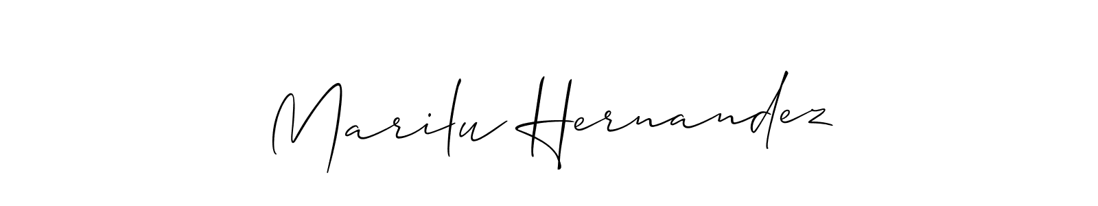 Also we have Marilu Hernandez name is the best signature style. Create professional handwritten signature collection using Allison_Script autograph style. Marilu Hernandez signature style 2 images and pictures png