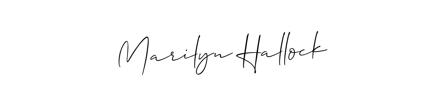 How to make Marilyn Hallock signature? Allison_Script is a professional autograph style. Create handwritten signature for Marilyn Hallock name. Marilyn Hallock signature style 2 images and pictures png