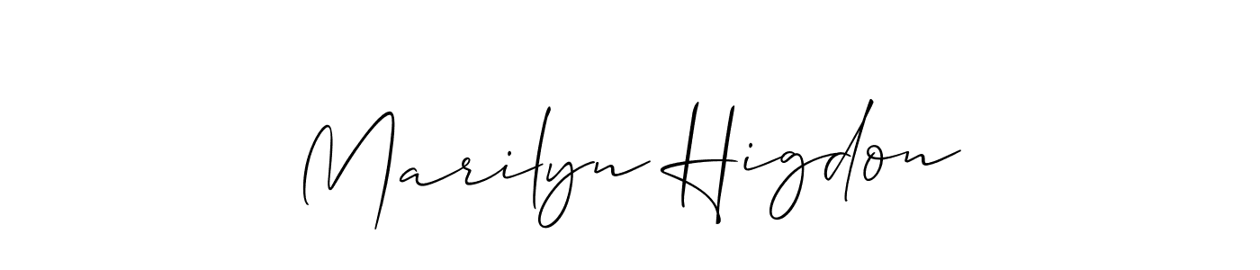Best and Professional Signature Style for Marilyn Higdon. Allison_Script Best Signature Style Collection. Marilyn Higdon signature style 2 images and pictures png