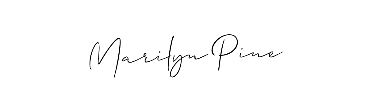 How to make Marilyn Pine name signature. Use Allison_Script style for creating short signs online. This is the latest handwritten sign. Marilyn Pine signature style 2 images and pictures png