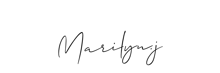 How to make Marilyn.j signature? Allison_Script is a professional autograph style. Create handwritten signature for Marilyn.j name. Marilyn.j signature style 2 images and pictures png