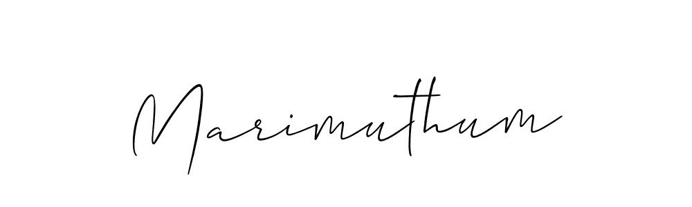 How to make Marimuthum signature? Allison_Script is a professional autograph style. Create handwritten signature for Marimuthum name. Marimuthum signature style 2 images and pictures png