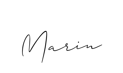 Make a beautiful signature design for name Marin. With this signature (Allison_Script) style, you can create a handwritten signature for free. Marin signature style 2 images and pictures png