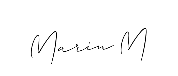 Create a beautiful signature design for name Marin M. With this signature (Allison_Script) fonts, you can make a handwritten signature for free. Marin M signature style 2 images and pictures png