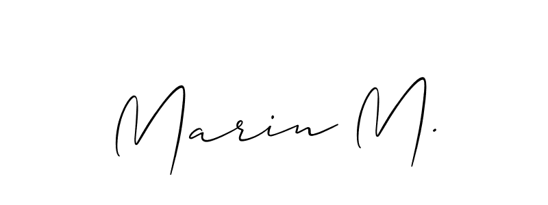 Also You can easily find your signature by using the search form. We will create Marin M. name handwritten signature images for you free of cost using Allison_Script sign style. Marin M. signature style 2 images and pictures png