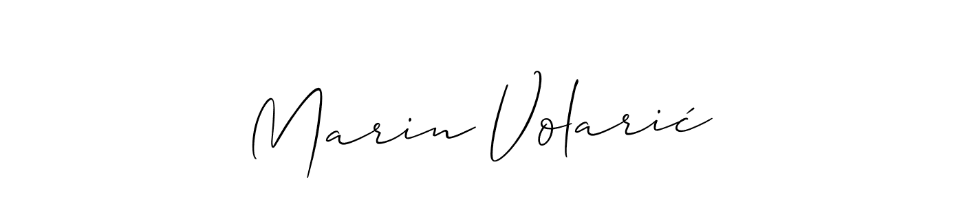 Use a signature maker to create a handwritten signature online. With this signature software, you can design (Allison_Script) your own signature for name Marin Volarić. Marin Volarić signature style 2 images and pictures png