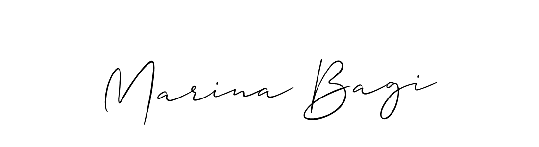 It looks lik you need a new signature style for name Marina Bagi. Design unique handwritten (Allison_Script) signature with our free signature maker in just a few clicks. Marina Bagi signature style 2 images and pictures png