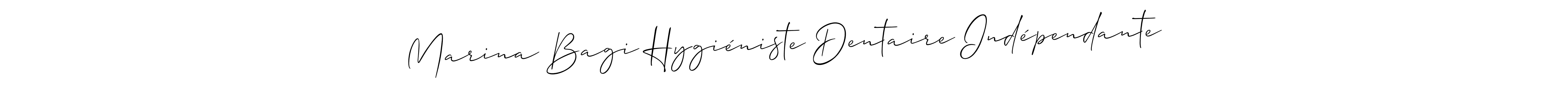 Make a short Marina Bagi Hygiéniste Dentaire Indépendante signature style. Manage your documents anywhere anytime using Allison_Script. Create and add eSignatures, submit forms, share and send files easily. Marina Bagi Hygiéniste Dentaire Indépendante signature style 2 images and pictures png