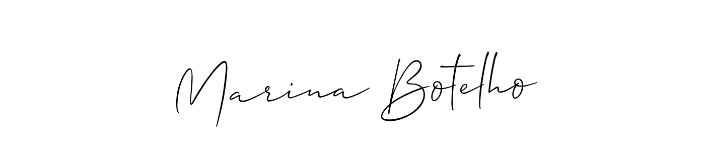 Make a short Marina Botelho signature style. Manage your documents anywhere anytime using Allison_Script. Create and add eSignatures, submit forms, share and send files easily. Marina Botelho signature style 2 images and pictures png