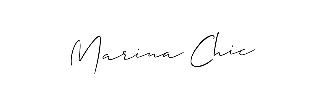 You should practise on your own different ways (Allison_Script) to write your name (Marina Chic) in signature. don't let someone else do it for you. Marina Chic signature style 2 images and pictures png