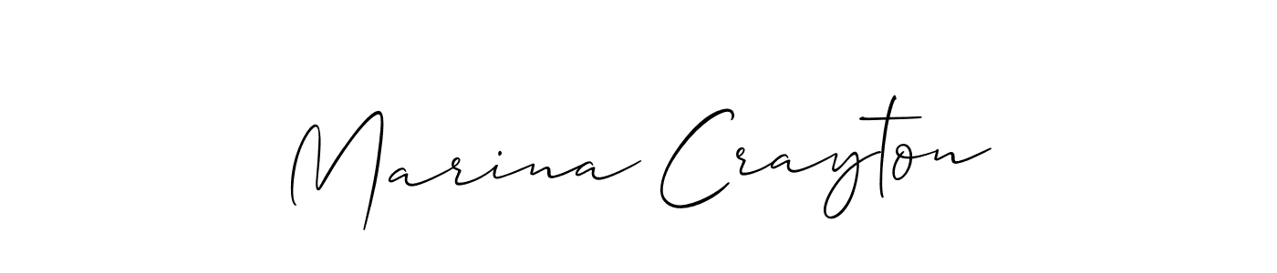 The best way (Allison_Script) to make a short signature is to pick only two or three words in your name. The name Marina Crayton include a total of six letters. For converting this name. Marina Crayton signature style 2 images and pictures png