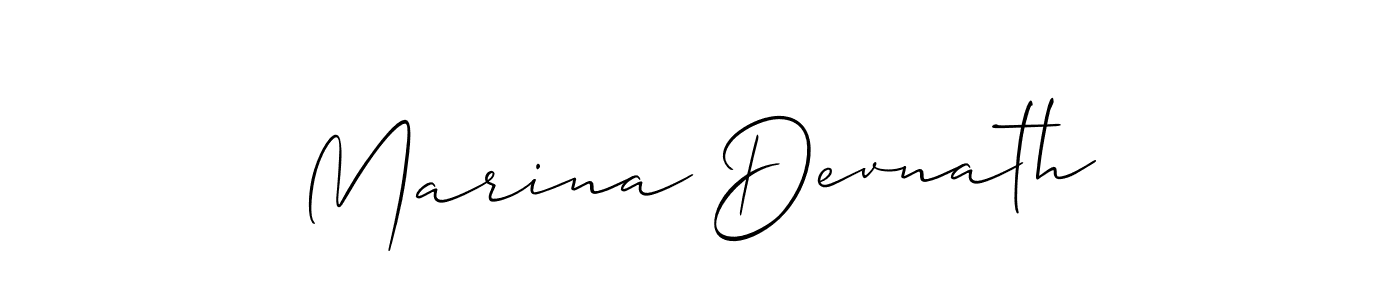 Marina Devnath stylish signature style. Best Handwritten Sign (Allison_Script) for my name. Handwritten Signature Collection Ideas for my name Marina Devnath. Marina Devnath signature style 2 images and pictures png