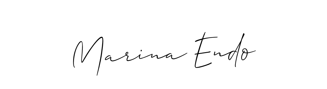 Make a beautiful signature design for name Marina Endo. With this signature (Allison_Script) style, you can create a handwritten signature for free. Marina Endo signature style 2 images and pictures png
