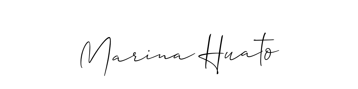 Make a beautiful signature design for name Marina Huato. With this signature (Allison_Script) style, you can create a handwritten signature for free. Marina Huato signature style 2 images and pictures png