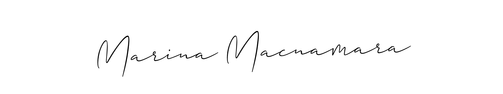 Create a beautiful signature design for name Marina Macnamara. With this signature (Allison_Script) fonts, you can make a handwritten signature for free. Marina Macnamara signature style 2 images and pictures png