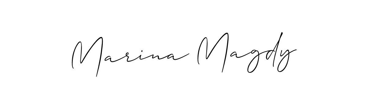 How to Draw Marina Magdy signature style? Allison_Script is a latest design signature styles for name Marina Magdy. Marina Magdy signature style 2 images and pictures png