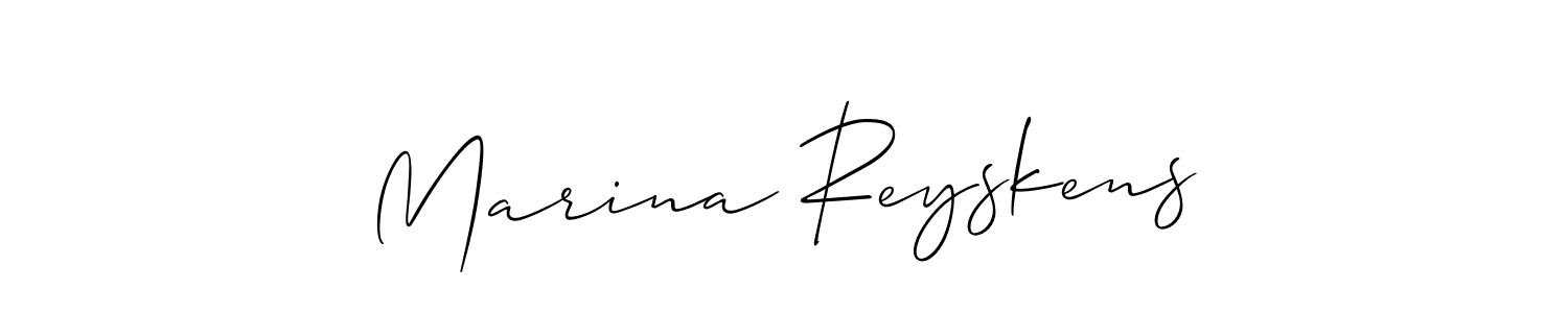 How to make Marina Reyskens signature? Allison_Script is a professional autograph style. Create handwritten signature for Marina Reyskens name. Marina Reyskens signature style 2 images and pictures png