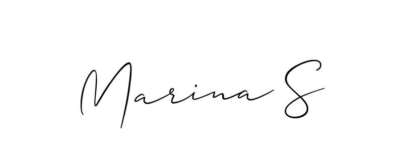 You can use this online signature creator to create a handwritten signature for the name Marina S. This is the best online autograph maker. Marina S signature style 2 images and pictures png