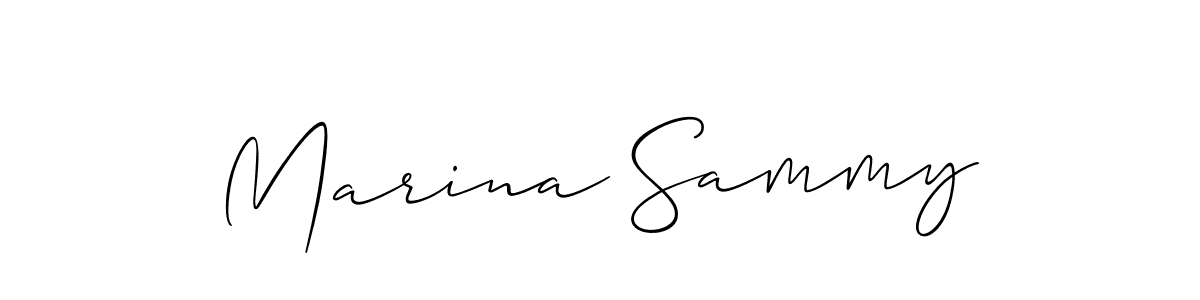 Also we have Marina Sammy name is the best signature style. Create professional handwritten signature collection using Allison_Script autograph style. Marina Sammy signature style 2 images and pictures png