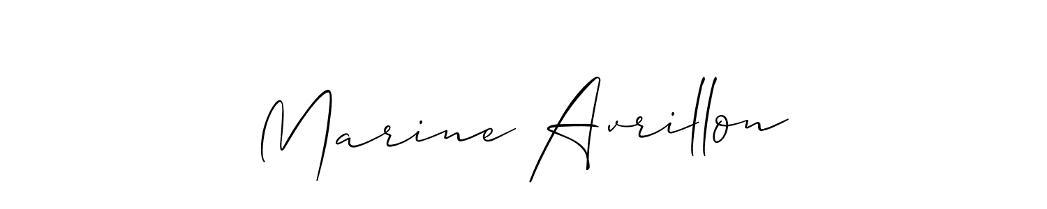 if you are searching for the best signature style for your name Marine Avrillon. so please give up your signature search. here we have designed multiple signature styles  using Allison_Script. Marine Avrillon signature style 2 images and pictures png