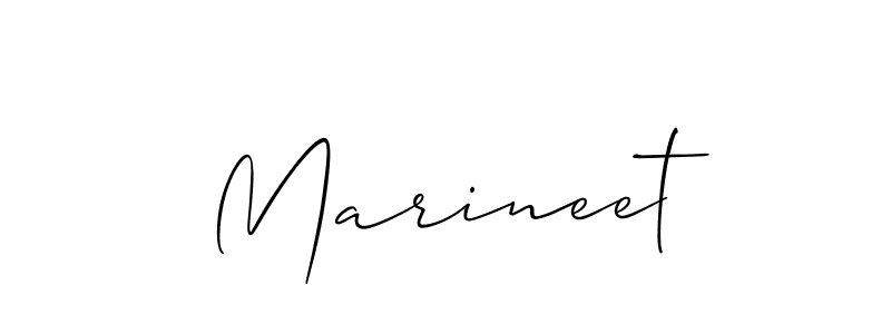 How to make Marineet name signature. Use Allison_Script style for creating short signs online. This is the latest handwritten sign. Marineet signature style 2 images and pictures png