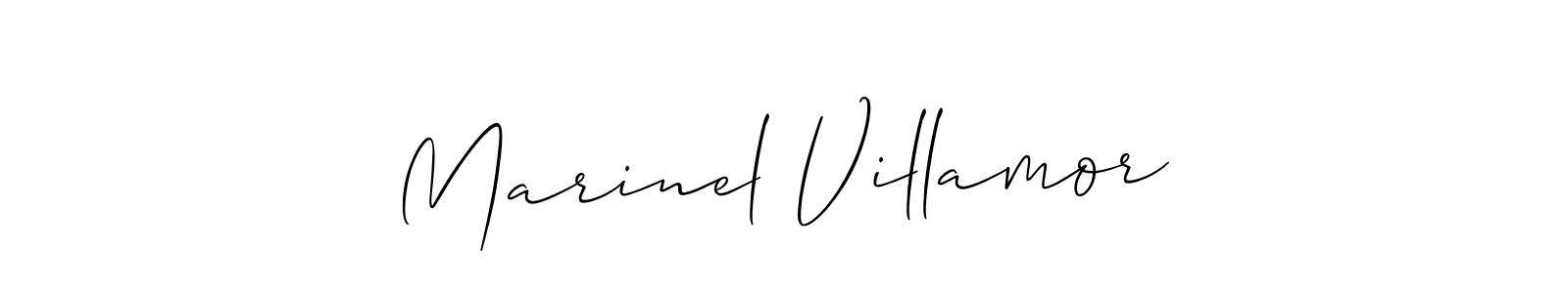 How to make Marinel Villamor signature? Allison_Script is a professional autograph style. Create handwritten signature for Marinel Villamor name. Marinel Villamor signature style 2 images and pictures png