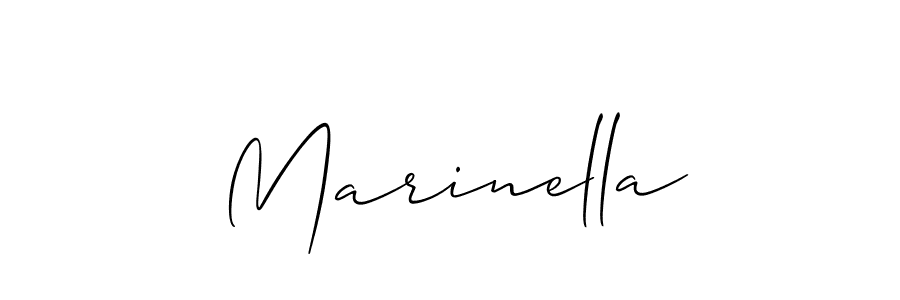 Design your own signature with our free online signature maker. With this signature software, you can create a handwritten (Allison_Script) signature for name Marinella. Marinella signature style 2 images and pictures png