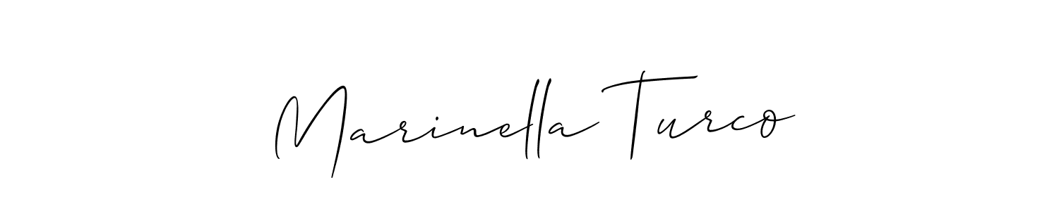 Design your own signature with our free online signature maker. With this signature software, you can create a handwritten (Allison_Script) signature for name Marinella Turco. Marinella Turco signature style 2 images and pictures png