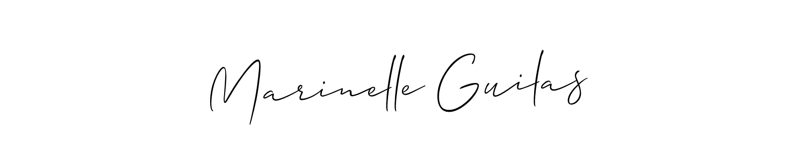 It looks lik you need a new signature style for name Marinelle Guilas. Design unique handwritten (Allison_Script) signature with our free signature maker in just a few clicks. Marinelle Guilas signature style 2 images and pictures png