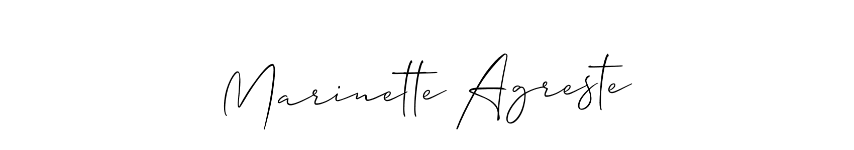 Make a beautiful signature design for name Marinette Agreste. With this signature (Allison_Script) style, you can create a handwritten signature for free. Marinette Agreste signature style 2 images and pictures png