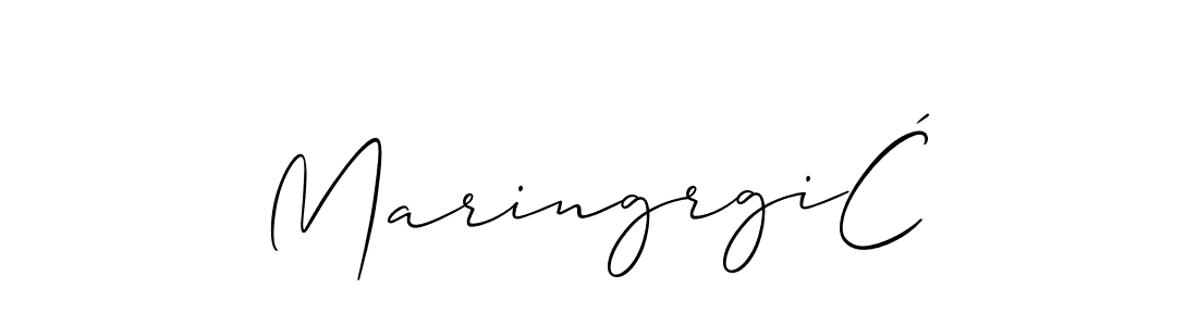 Also You can easily find your signature by using the search form. We will create MaringrgiĆ name handwritten signature images for you free of cost using Allison_Script sign style. MaringrgiĆ signature style 2 images and pictures png