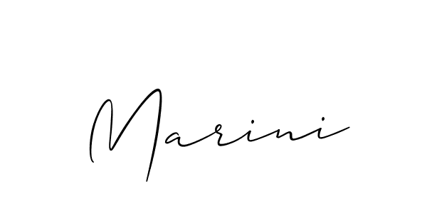 Create a beautiful signature design for name Marini. With this signature (Allison_Script) fonts, you can make a handwritten signature for free. Marini signature style 2 images and pictures png