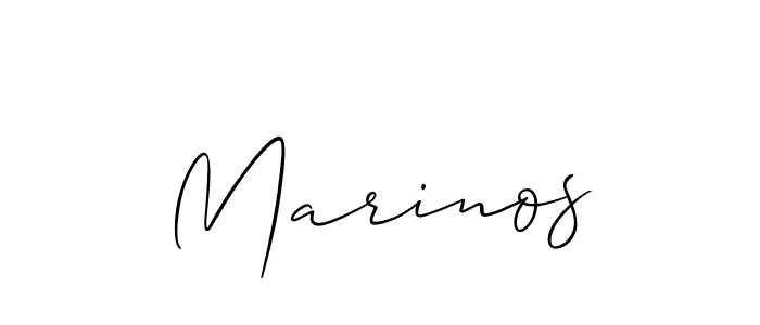 Also we have Marinos name is the best signature style. Create professional handwritten signature collection using Allison_Script autograph style. Marinos signature style 2 images and pictures png