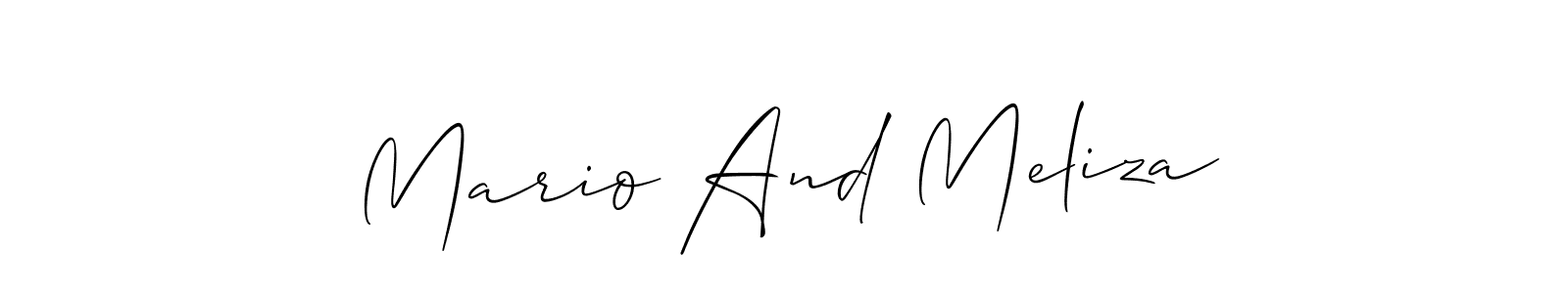 Here are the top 10 professional signature styles for the name Mario And Meliza. These are the best autograph styles you can use for your name. Mario And Meliza signature style 2 images and pictures png