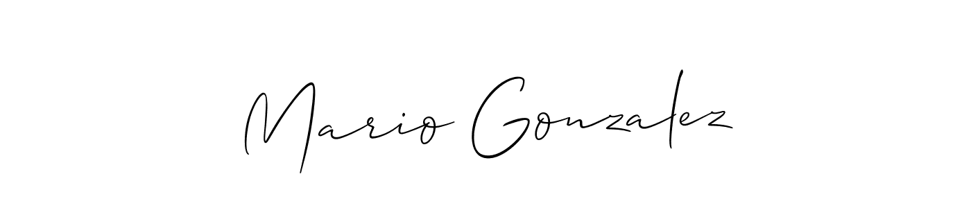 The best way (Allison_Script) to make a short signature is to pick only two or three words in your name. The name Mario Gonzalez include a total of six letters. For converting this name. Mario Gonzalez signature style 2 images and pictures png