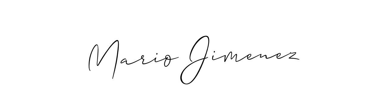 You should practise on your own different ways (Allison_Script) to write your name (Mario Jimenez) in signature. don't let someone else do it for you. Mario Jimenez signature style 2 images and pictures png