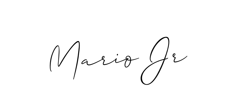 Use a signature maker to create a handwritten signature online. With this signature software, you can design (Allison_Script) your own signature for name Mario Jr. Mario Jr signature style 2 images and pictures png